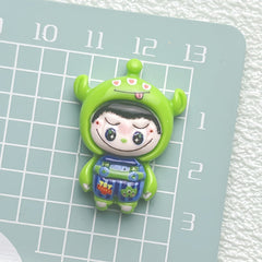 DIY Three-Eyed Red Bear Charms Accessories – Customizable Phone Case, Hairpin, Fridge Magnet & Keychain Set