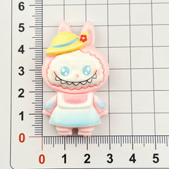 DIY Big Card Bowknot Cute Big Mouth Doll Cartoon Charms Accessories – Customizable Phone Case, Hairpin, Fridge Magnet & Keychain Set