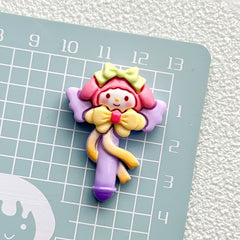 DIY Cartoon Glossy Fairy Wand Sanrio Charms Accessories – Customizable Phone Case, Hairpin, Fridge Magnet & Keychain Set