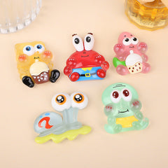 DIY Glow In The Dark Patrick Star SpongeBobCharms Accessories – Customizable Phone Case, Hairpin, Fridge Magnet & Keychain Set