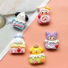 DIY Animal Cake Cup Charms Accessories – Customizable Phone Case, Hairpin, Fridge Magnet & Keychain Set