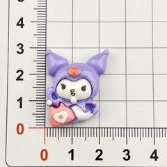 DIY Musician Purple Rice Charms Accessories – Customizable Phone Case, Hairpin, Fridge Magnet & Keychain Set