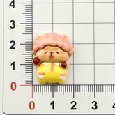 DIY Food Play Capy Charms Accessories – Customizable Phone Case, Hairpin, Fridge Magnet & Keychain Set