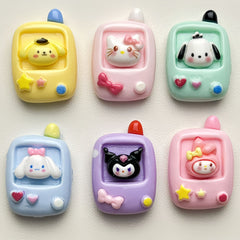 DIY Sanrio Mobile Phone Charms Accessories – Customizable Phone Case, Hairpin, Fridge Magnet & Keychain Set