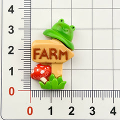 DIY Cartoon Pastoral Harvest Series Charms Accessories – Customizable Phone Case, Hairpin, Fridge Magnet & Keychain Set