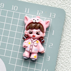 DIY Girl Riding a Bike Charms Accessories – Customizable Phone Case, Hairpin, Fridge Magnet & Keychain Set