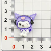 DIY Musician Purple Rice Charms Accessories – Customizable Phone Case, Hairpin, Fridge Magnet & Keychain Set