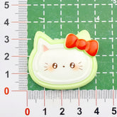 DIY multicolor bowknot kitten Charms Accessories – Customizable Phone Case, Hairpin, Fridge Magnet & Keychain Set