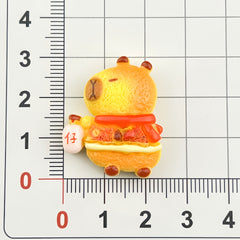 DIY New Capybara Charms Accessories – Customizable Phone Case, Hairpin, Fridge Magnet & Keychain Set