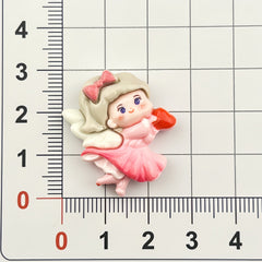 DIY Cartoon Cute Angel Girl Charms Accessories – Customizable Phone Case, Hairpin, Fridge Magnet & Keychain Set