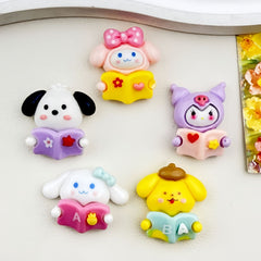 DIY Reading Little Seagull Charms Accessories – Customizable Phone Case, Hairpin, Fridge Magnet & Keychain Set