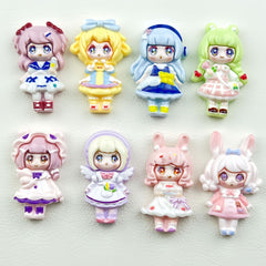 DIY Little Angel Cute Girl Charms Accessories – Customizable Phone Case, Hairpin, Fridge Magnet & Keychain Set