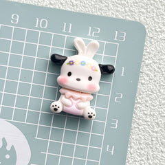 DIY Sanrio Cute Yellow Face Wreath Charms Accessories – Customizable Phone Case, Hairpin, Fridge Magnet & Keychain Set