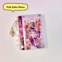 DIY Pink Sailor Moon Acrylic Shaky Notebook - Customizable with Trendy & Anime IP Characters