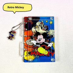 DIY Retro Mickey Acrylic Shaky Notebook - Customizable with Trendy & Anime IP Characters