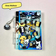 DIY Oreo Maltese Acrylic Shaky Notebook - Customizable with Trendy & Anime IP Characters