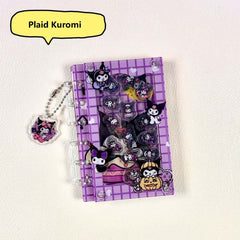 DIY Plaid Kuromi Acrylic Shaky Notebook - Customizable with Trendy & Anime IP Characters