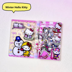 DIY Winter Hello Kitty Acrylic Shaky Notebook - Customizable with Trendy & Anime IP Characters