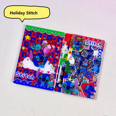 DIY Holiday Stitch with gift Acrylic Shaky Notebook - Customizable with Trendy & Anime IP Characters