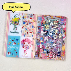 DIY Pink Sanrio Acrylic Shaky Notebook - Customizable with Trendy & Anime IP Characters