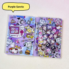 DIY Purple Sanrio Acrylic Shaky Notebook - Customizable with Trendy & Anime IP Characters