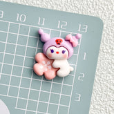 DIY Cute Sakura Sanrio Charms Accessories – Customizable Phone Case, Hairpin, Fridge Magnet & Keychain Set