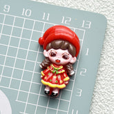 DIY Girl Riding a Bike Charms Accessories – Customizable Phone Case, Hairpin, Fridge Magnet & Keychain Set