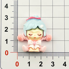 DIY Gradient Bubble Hat Girl Charms Accessories – Customizable Phone Case, Hairpin, Fridge Magnet & Keychain Set