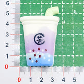 DIY Food Play Bubble Tea Charms Accessories – Customizable Phone Case, Hairpin, Fridge Magnet & Keychain Set