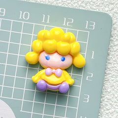 DIY Curly Hair Boy Charms Accessories – Customizable Phone Case, Hairpin, Fridge Magnet & Keychain Set