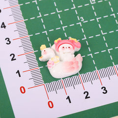 DIY Animal Little Swan Charms Accessories – Customizable Phone Case, Hairpin, Fridge Magnet & Keychain Set