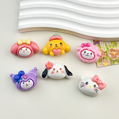 DIY Cartoon Glossy Fruit Little Ou Charms Accessories – Customizable Phone Case, Hairpin, Fridge Magnet & Keychain Set