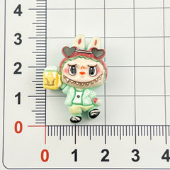 DIY Cartoon Cute Happy Little Doll Charms Accessories – Customizable Phone Case, Hairpin, Fridge Magnet & Keychain Set