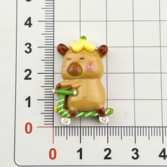 DIY Capybara Charms Accessories – Customizable Phone Case, Hairpin, Fridge Magnet & Keychain Set