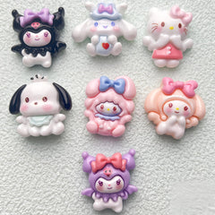 DIY Angel Wings Sanrio Charms Accessories – Customizable Phone Case, Hairpin, Fridge Magnet & Keychain Set