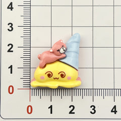 DIY Cartoon Bear Conch Charms Accessories – Customizable Phone Case, Hairpin, Fridge Magnet & Keychain Set