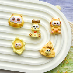 DIY Cute Garfield Charms Accessories – Customizable Phone Case, Hairpin, Fridge Magnet & Keychain Set