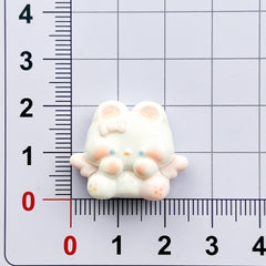 DIY Small Glossy Angel Bunny Charms Accessories – Customizable Phone Case, Hairpin, Fridge Magnet & Keychain Set