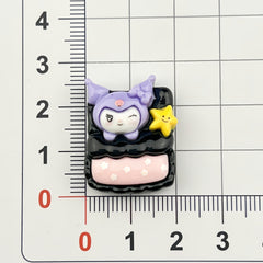 DIY Black Rice Charms Accessories – Customizable Phone Case, Hairpin, Fridge Magnet & Keychain Set