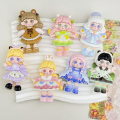 DIY Little Nami Girl Charms Accessories – Customizable Phone Case, Hairpin, Fridge Magnet & Keychain Set