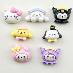 DIY Fat Head Little Ou Charms Accessories – Customizable Phone Case, Hairpin, Fridge Magnet & Keychain Set