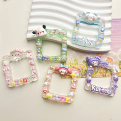 DIY Small Animal Photo Frame Charms Accessories – Customizable Phone Case, Hairpin, Fridge Magnet & Keychain Set