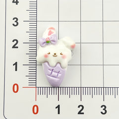 DIY Purple Sign White Rabbit Charms Accessories – Customizable Phone Case, Hairpin, Fridge Magnet & Keychain Set