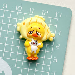 DIY Cute Duck Charms Accessories – Customizable Phone Case, Hairpin, Fridge Magnet & Keychain Set