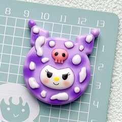 DIY Large Sanrio Snow Cake Cookie Accessories Charms Accessories – Customizable Phone Case, Hairpin, Fridge Magnet & Keychain Set