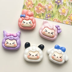 DIY Cute Small Animal Charms Accessories – Customizable Phone Case, Hairpin, Fridge Magnet & Keychain Set