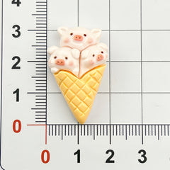 DIY Lucky Bag Cone Piggy Charms Accessories – Customizable Phone Case, Hairpin, Fridge Magnet & Keychain Set