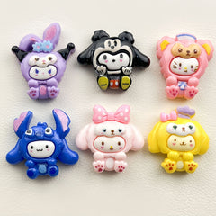 DIY Animal Sanrio Charms Accessories – Customizable Phone Case, Hairpin, Fridge Magnet & Keychain Set