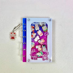 DIY White Hello Kitty Acrylic Shaky Notebook - Customizable with Trendy & Anime IP Characters