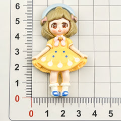 DIY Anime Girl Charms Accessories – Customizable Phone Case, Hairpin, Fridge Magnet & Keychain Set